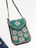 Hand-made Beaded Faux Leather Mini Purse